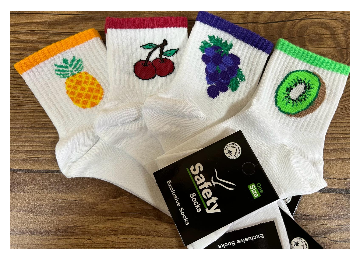 Meyve Desenli Kadın Kolej Tenis Çorap